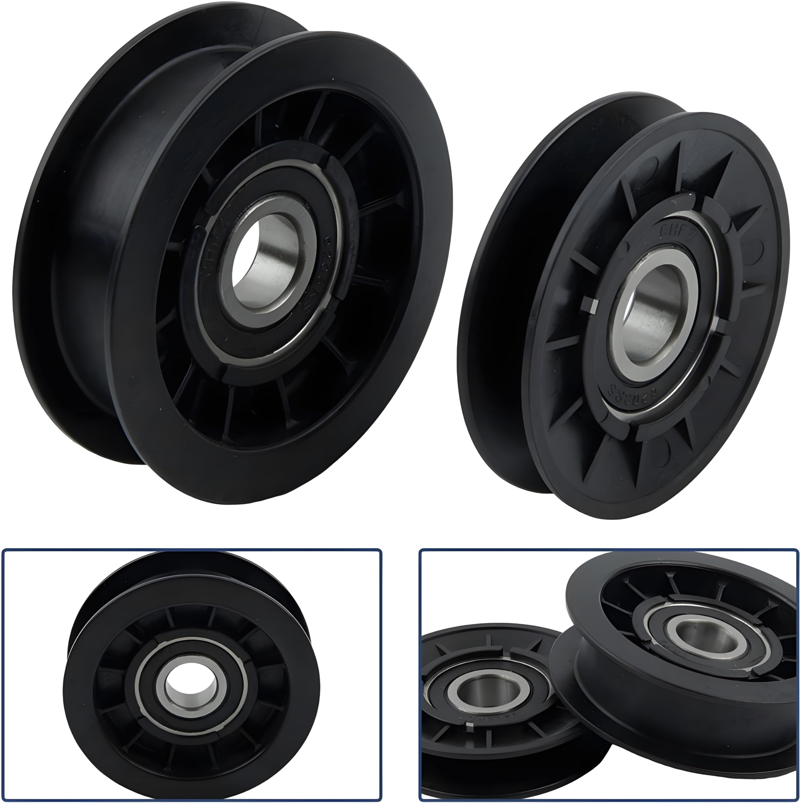 GX20286 GX20287 - Puleggia di ricambio V-Idler e kit puleggia piatta compatibile con John Deere D140 D130 D100 LA175 LA140 LA135 L130 L111 L2048 102 105 155C 102 102 100 5 108. 125 145 7760 S100 S110