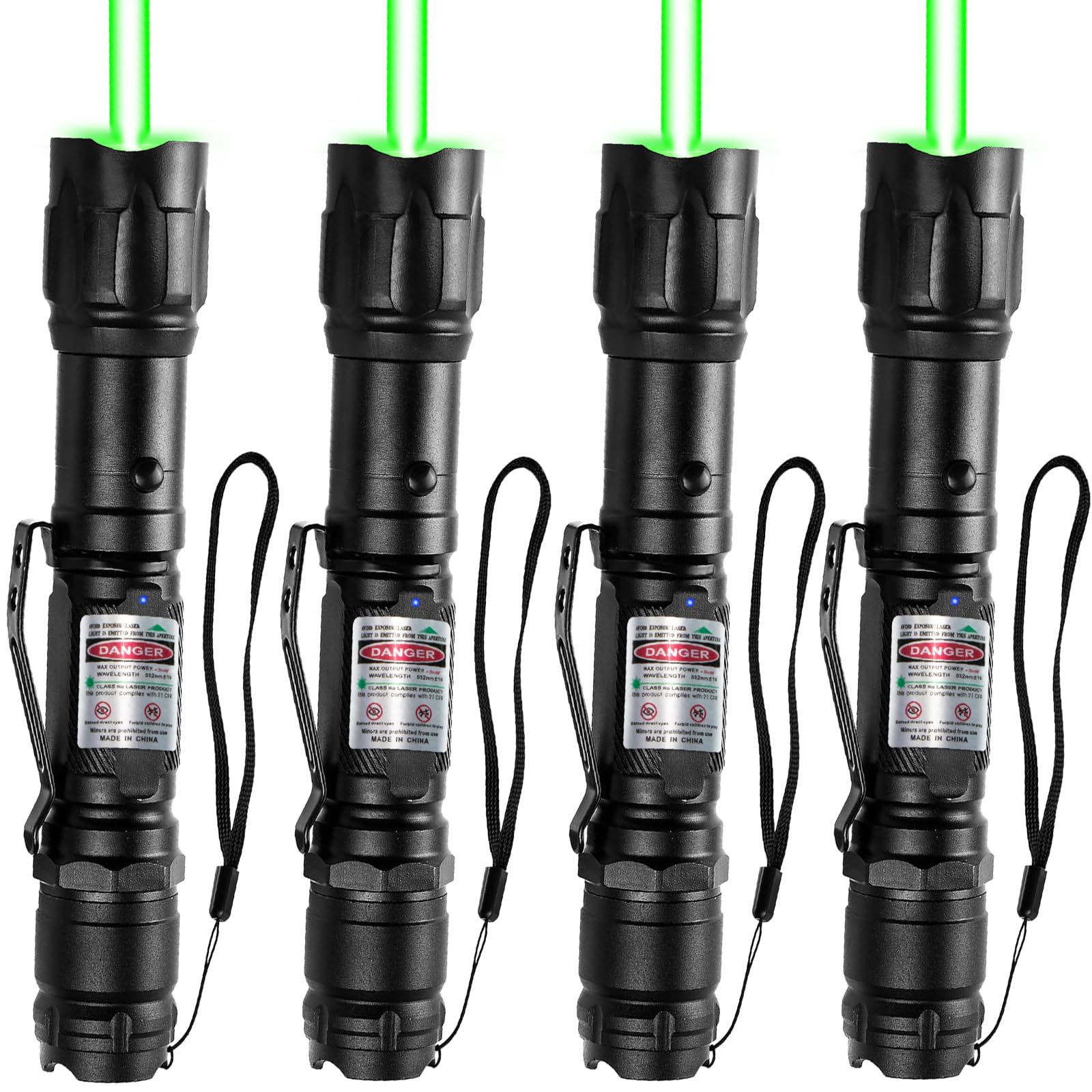 MIPREZT [4 Packs] Rechargeable Professional Green Light Flashlight Long Distance Range for TV/LED/LCD Screens Presentation Office/Outdoors/Astronomic/Construction [003]-image-7