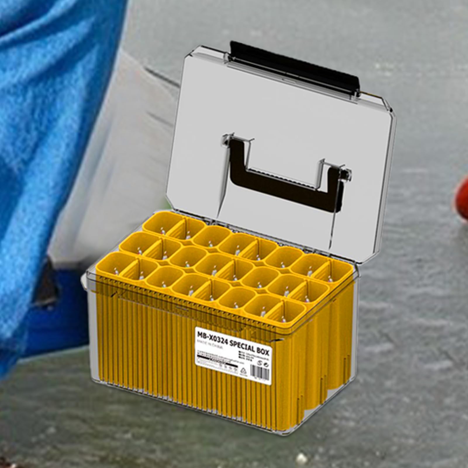 Cajas de almacenamiento para señuelos de, de aparejos de, almacenamiento impermeable, organizador de cebos de calamar para moscas