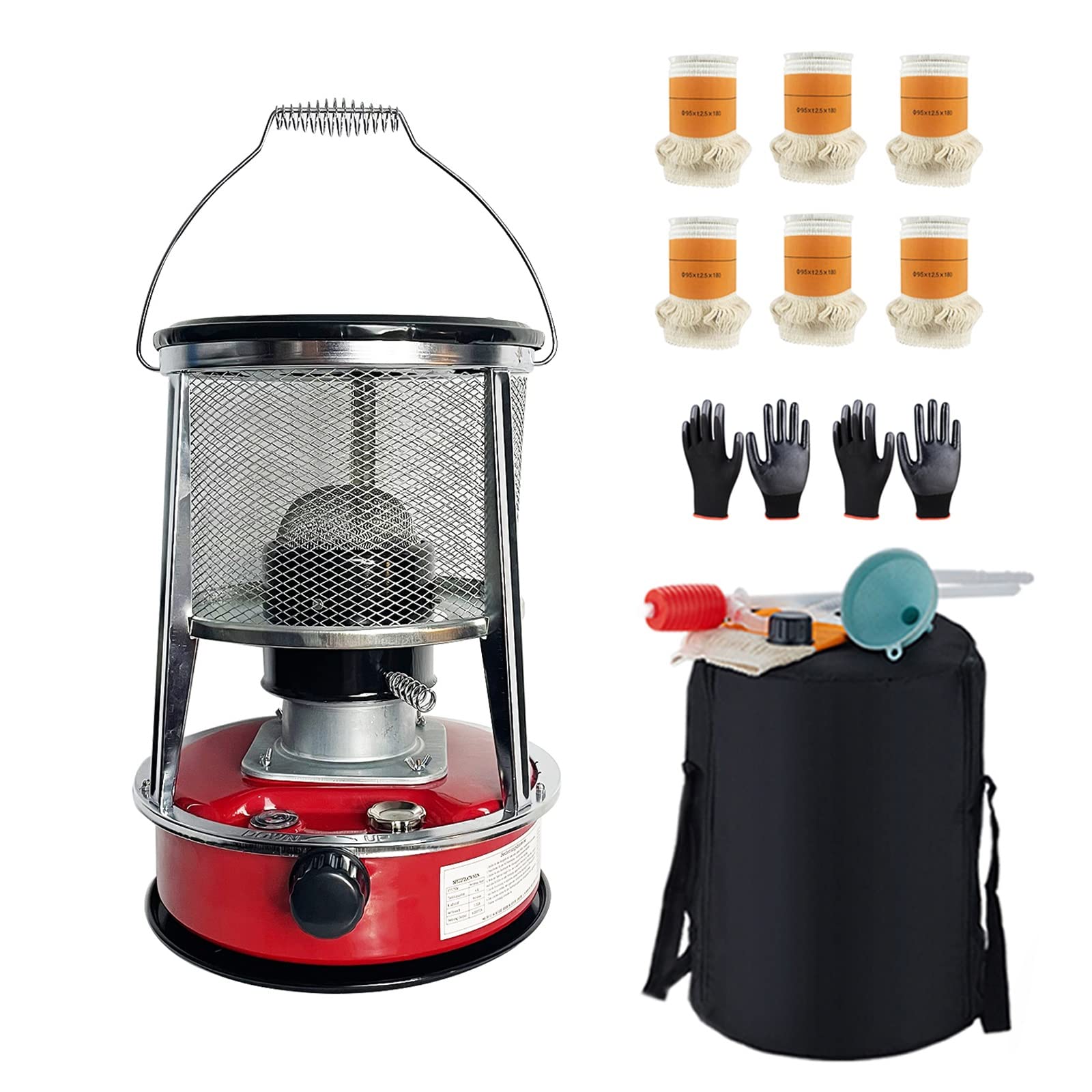 Kerosene Heater with Storage Bag 4.6L Stove Heater Burner Non Electric  Kerosene Stove Indoor Burner Camping Oil Heaters with Overheat Protection  and 6 Wicks (Color : Red-4.6L) : Amazon.ca: Home