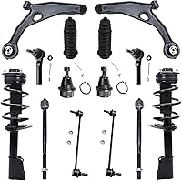 Vista 272 de Detroit Axle - Kit de puntales delanteros para Ford 2000-2004 Focus 2 puntales con muelle helicoidal 2 brazos de control inferiores con rótulas 2001