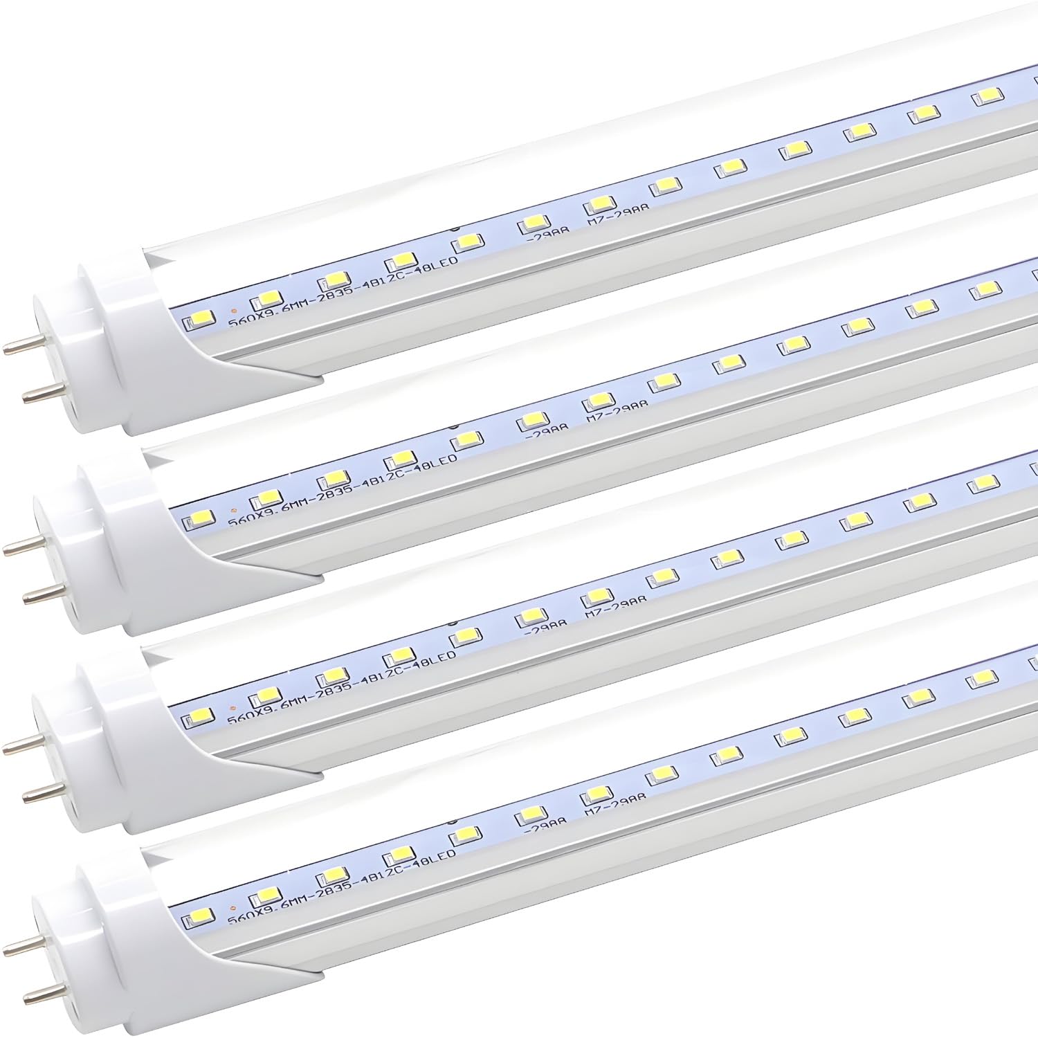 Tubo de luz LED T8 T10 T12 de 2 pies, repuesto de tubo fluorescente LED de 8 W, 24 pulgadas, equivalente a 20 W, 1120 lm, 6500 K blanco frío, derivación de balasto, cubierta transparente