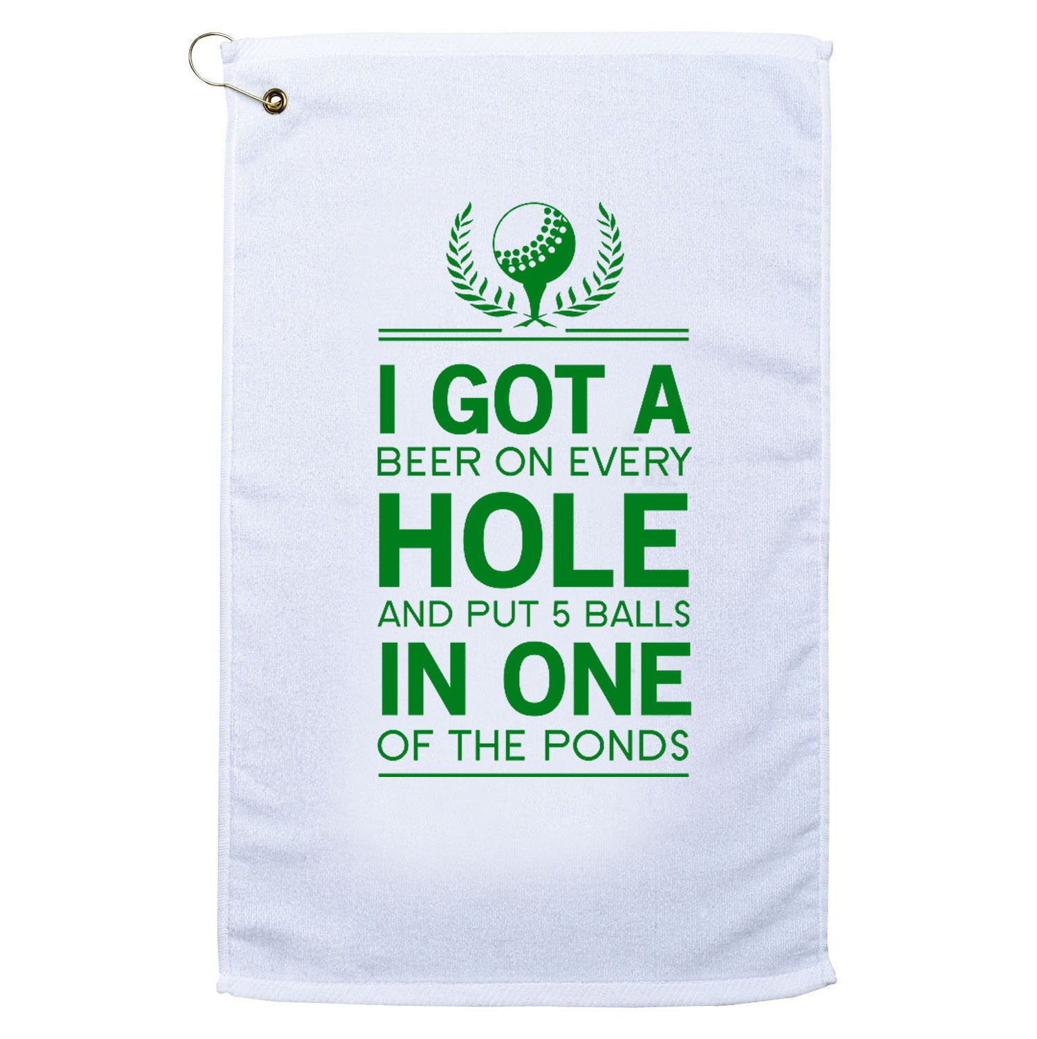 I Got ein Loch in einer Funny Fleece-Baumwolle gesäumt Golf Handtuch mit Haken