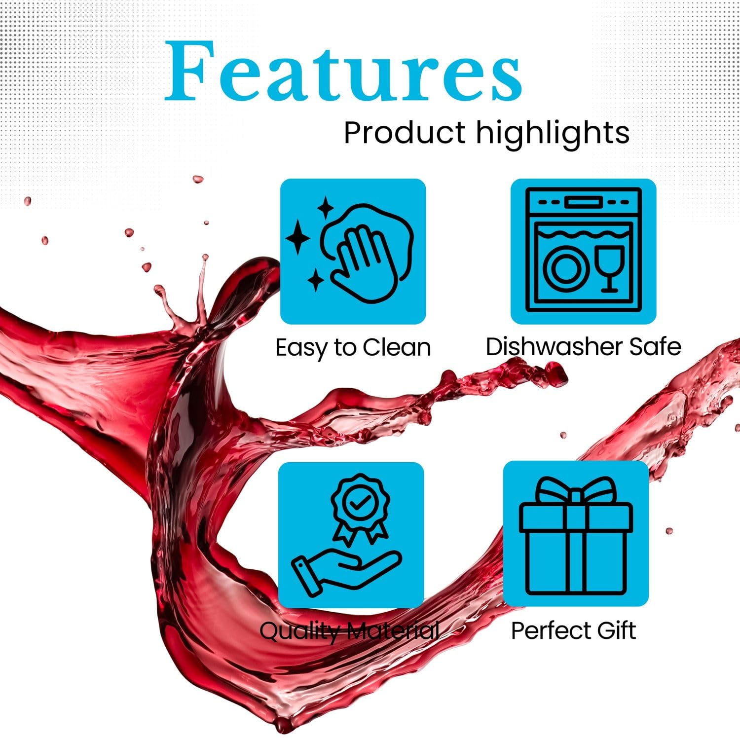 INTIRILIFE 6x Wein Glas mit goldfarbenem Stiel - 380 ml Füllmenge - Rotwein Weißwein Glas Kelch Kristallglas stoßfest
