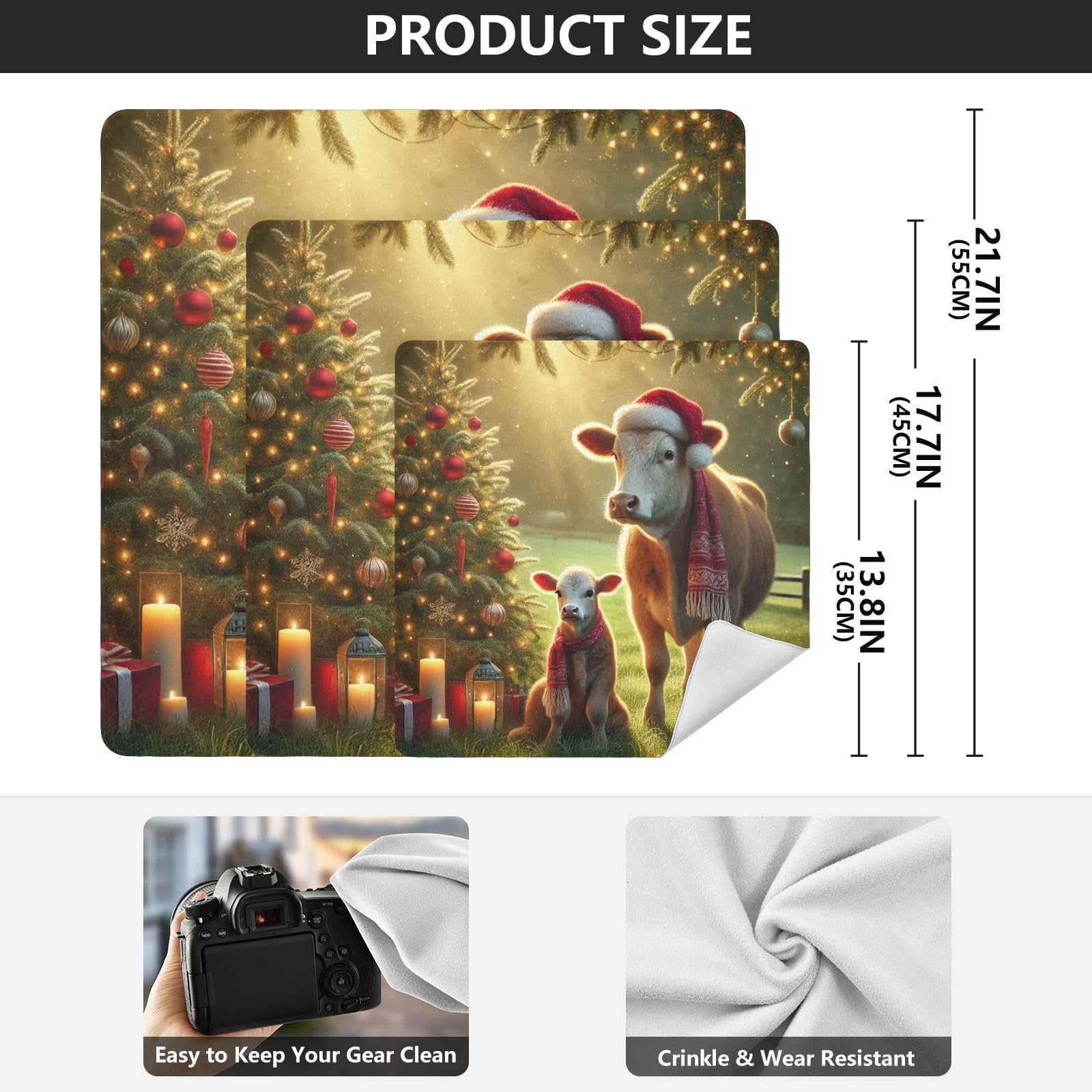 Christmas Cows Golden Protective Wrap 13.8