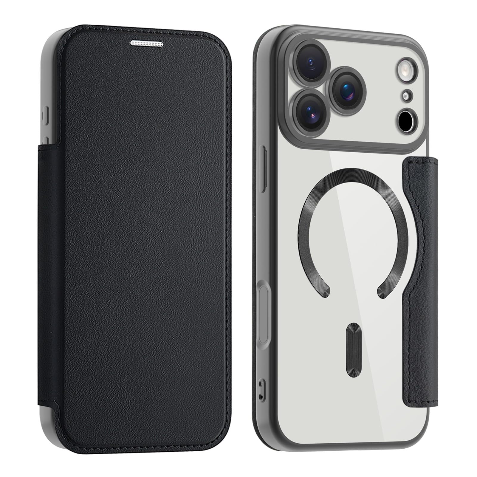 Coque iPhone 16 Pro Max protection écran par étui rigide noir magnétique - 7