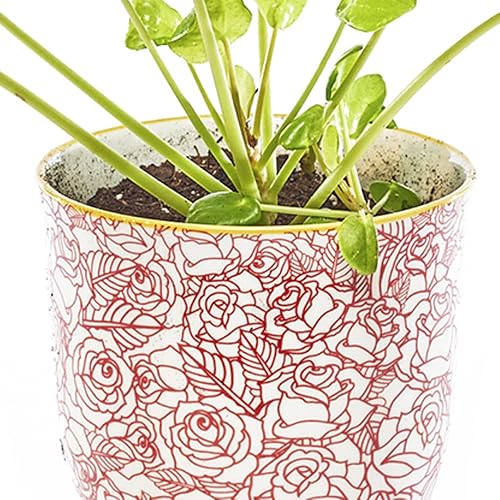 Miniatura 2 de CHIVE 'Liberte' - Macetas de cerámica para suculentas, 4.25 pulgadas, bonitas macetas de estilo rústico vintage para plantas de interior, hermosa