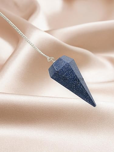 Miniatura 3 de Péndulo facetado de cristal de piedras preciosas naturales