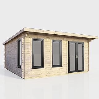 Powersheds High Grade Premium Pent Log Cabin ...,