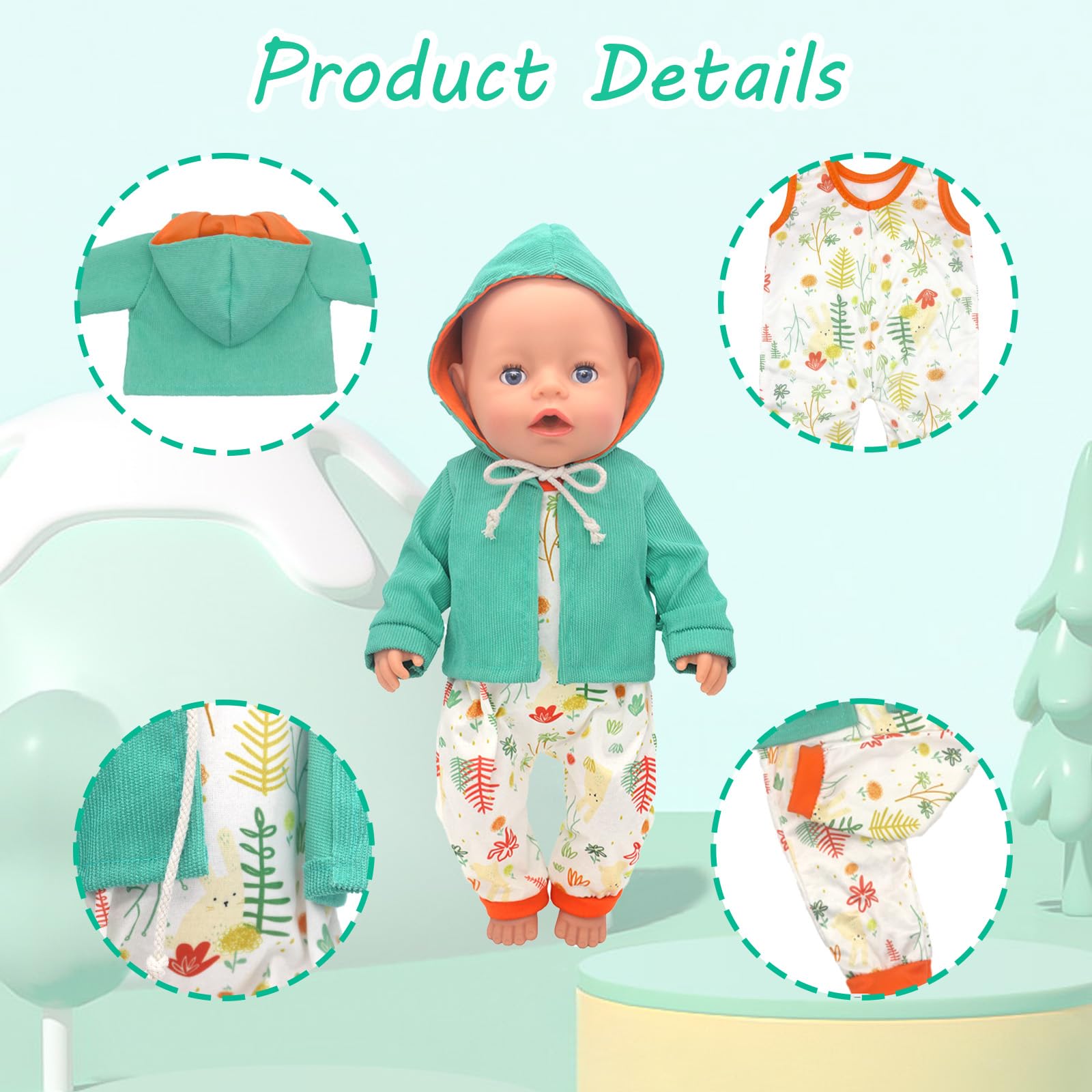 Baby Doll Clothes for 14-18 Inch Doll 35-45 cm Baby Doll - Image 2