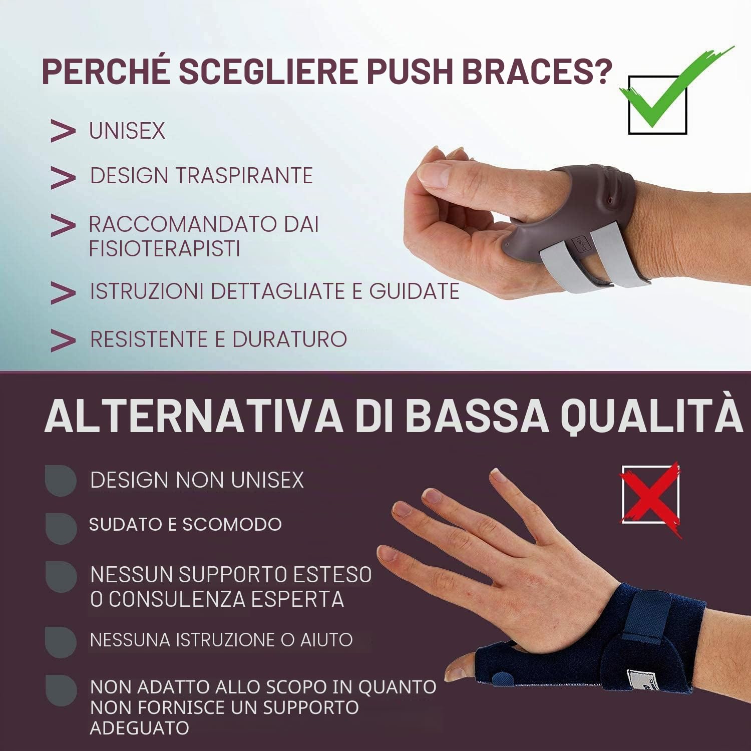 Push orto Ortesi per pollice CMC 0 sinistra