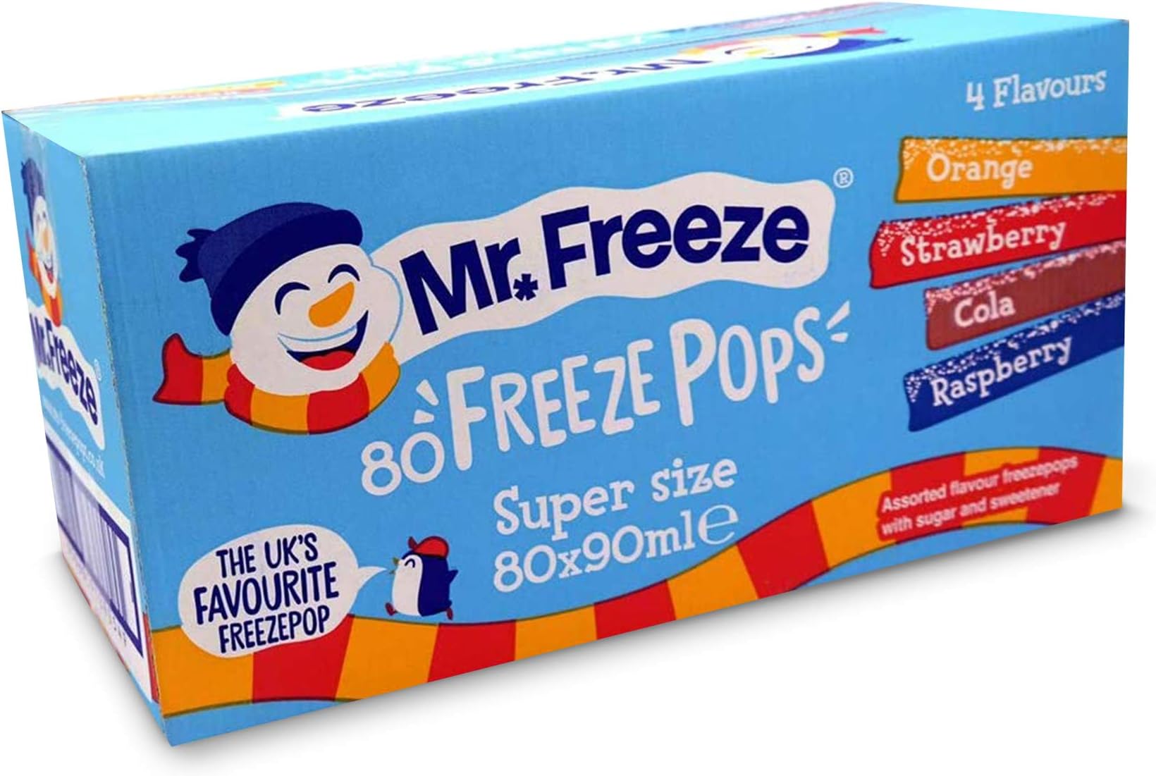 Mr. Freeze Super Size Freezepops 80 x 90ml (Pack of 80 x 90ml)