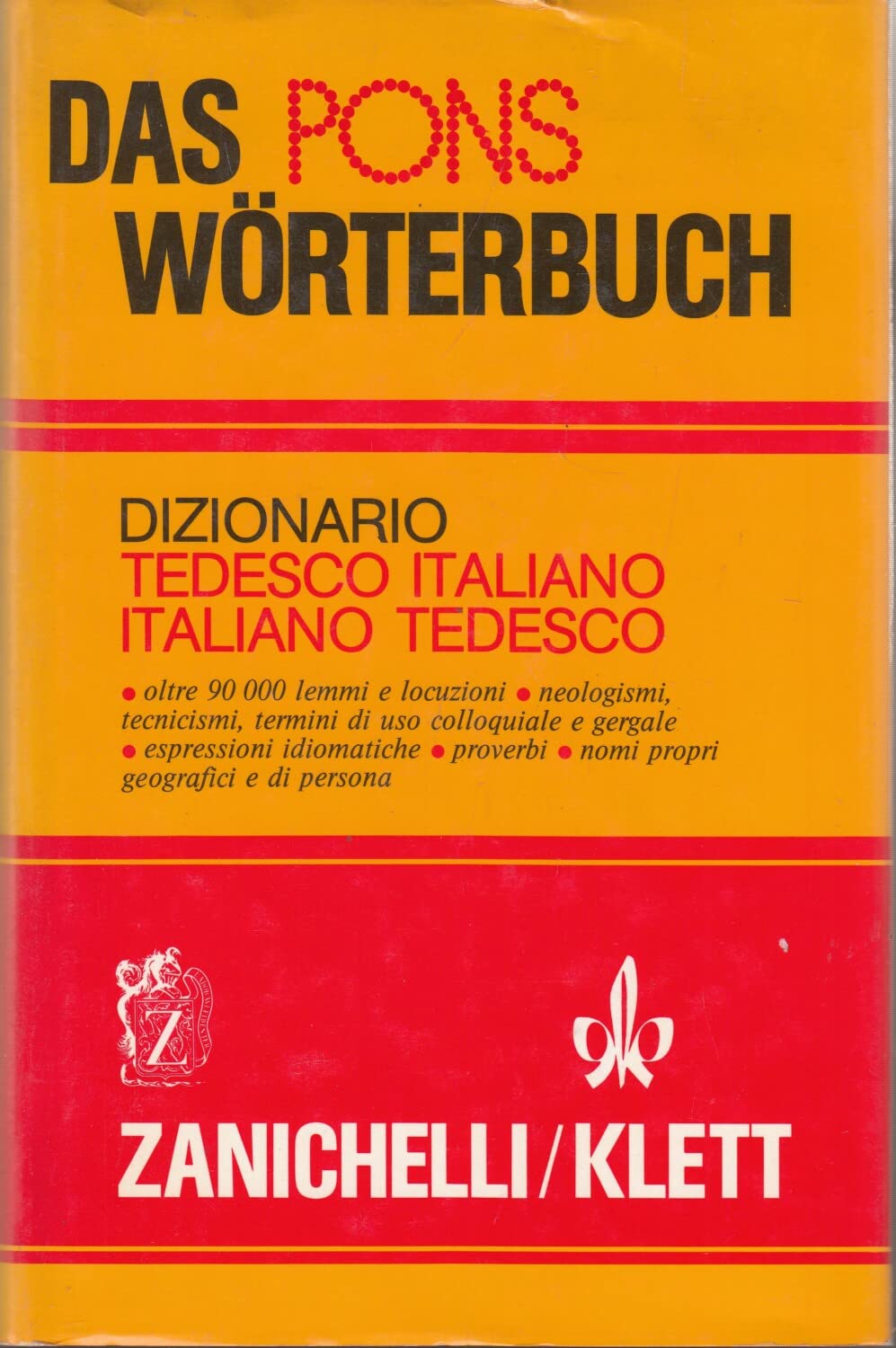Das Pons Wörterbuch. Dizionario tedesco-italiano, italiano-tedesco