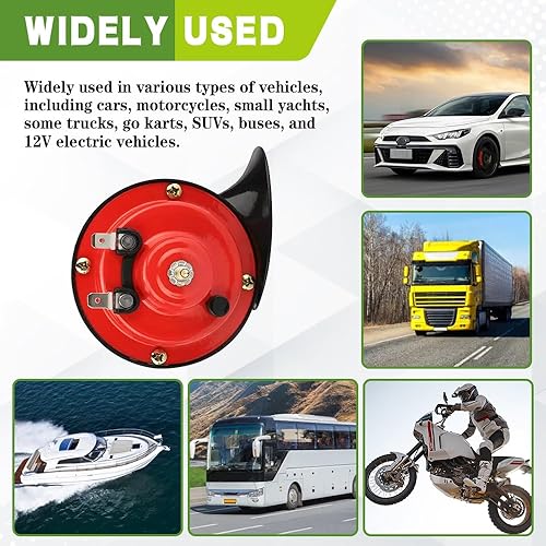 Miniatura 6 de Bocina de coche, bocinas de tren súper fuertes, bocinas de aire impermeables, bocina de caracol, bocina de tono alto, bocina de caracol eléctrica de