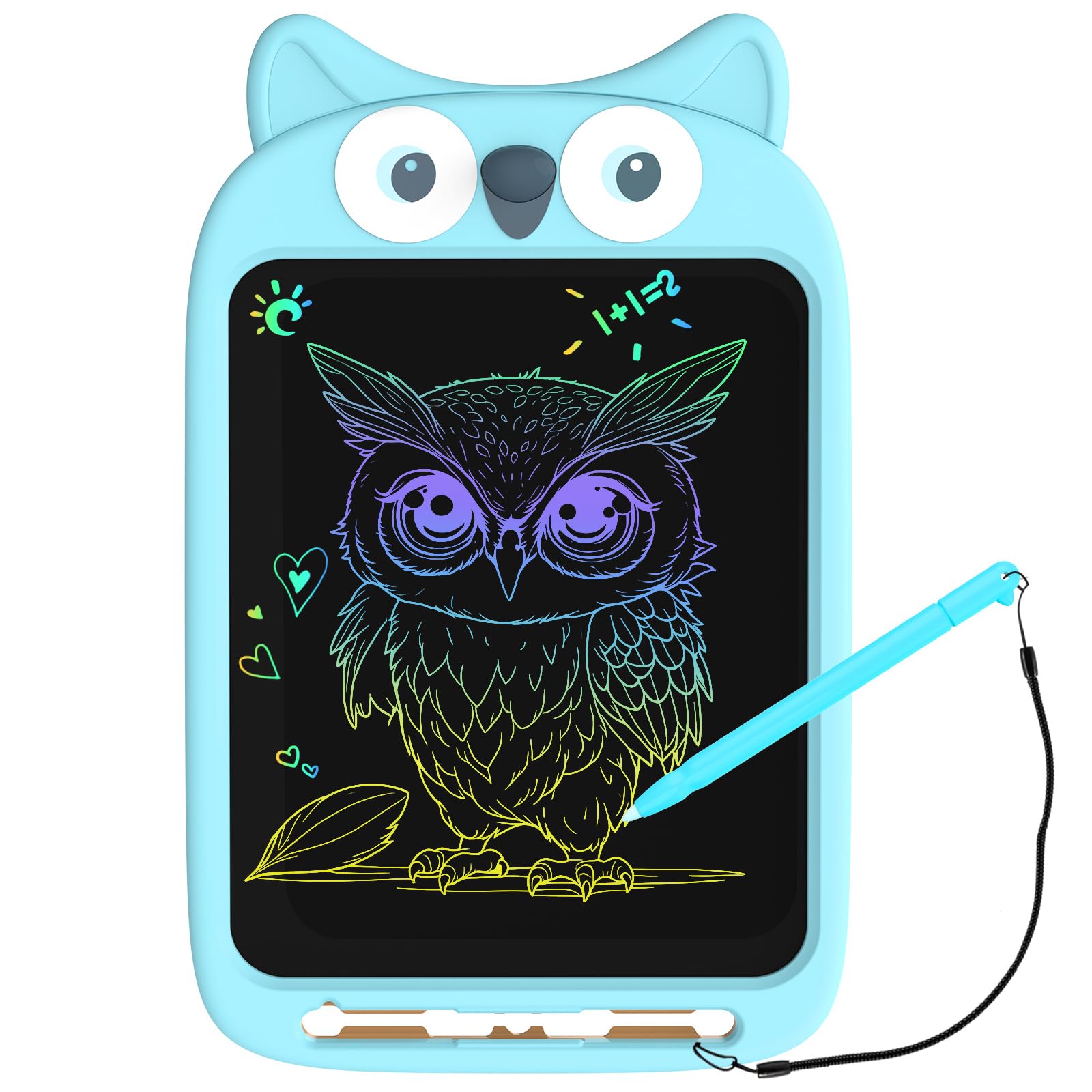 10 Inch LCD Writing Tablet, Erasable Doodle Board Toy, Cute Owl Drawing Pad for Kids Ages 2-6 - Educational Christmas Birthday Gift (Owl)
