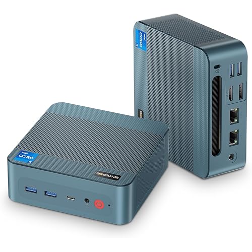 P2 lite Mini Pc I5 12450H, 11 Pro Mini Computers, 16GB DDR4, 512GB PCI Express 4.0 * 4 SSD, WiFi 6, BT5.2, 4K 60Hz Triple Displays HDMI+DP+Type-C, HTPC, NAS, Zoom Meeting, Business Offices