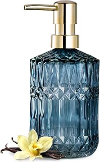 EMPO Clear Glass Soap Dispenser with ABS Plas...,