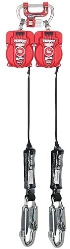 Miniatura 8 de Miller Honeywell Ademco Miller Twin Turbo Sistema de protección contra caídas de 6 pies con conector G2 y ganchos de aluminio para barras de