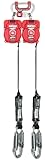 Miller by Honeywell by Twin Turbo 9-Foot Fall Protection System with G2 Connector and Steel Locking Snap Hooks (MFLC-3-Z7/9FT), Black/Red