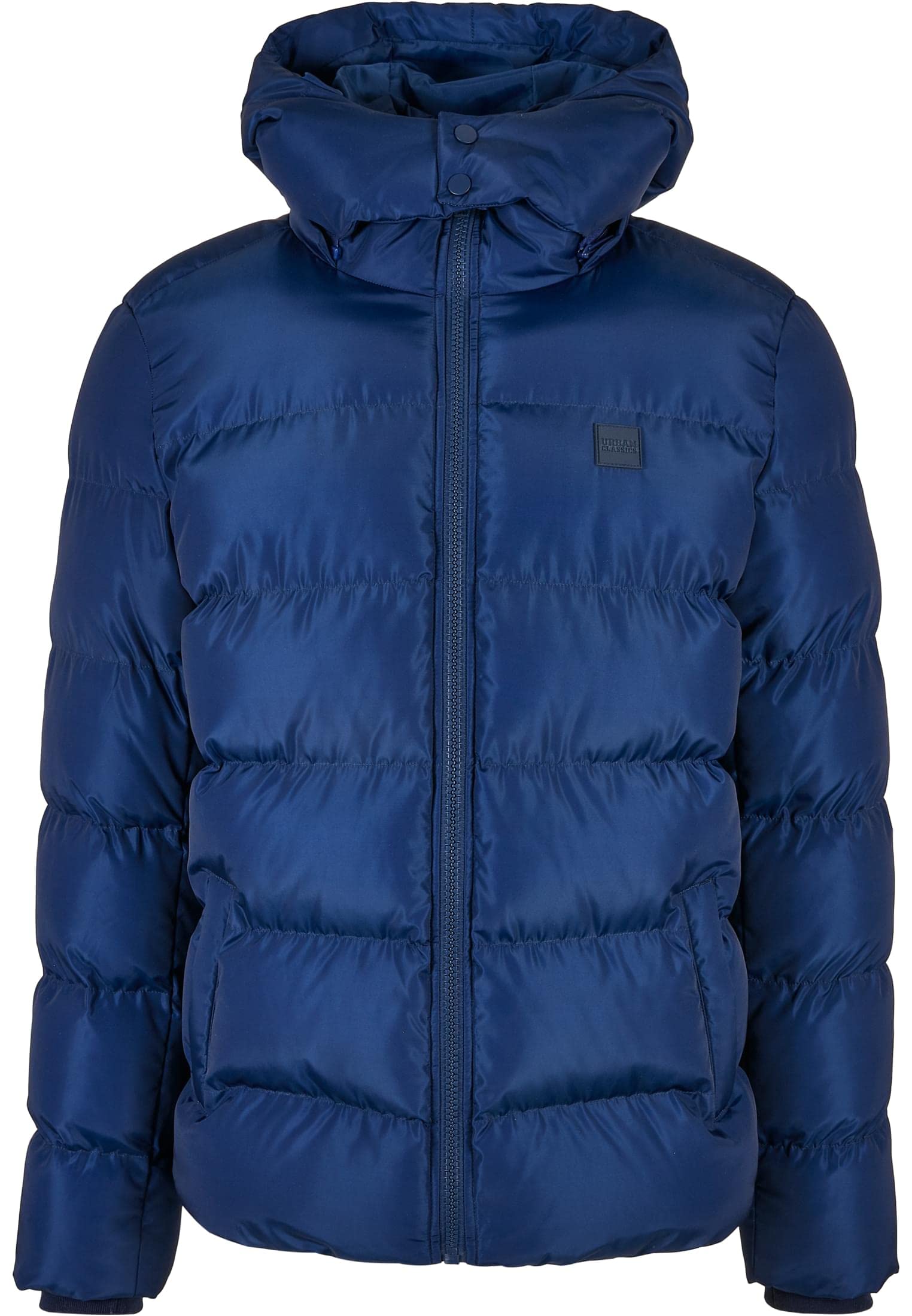 Urban Classics Men's Hooded Puffer Jacket with Quilted Interior, Space Blue, M