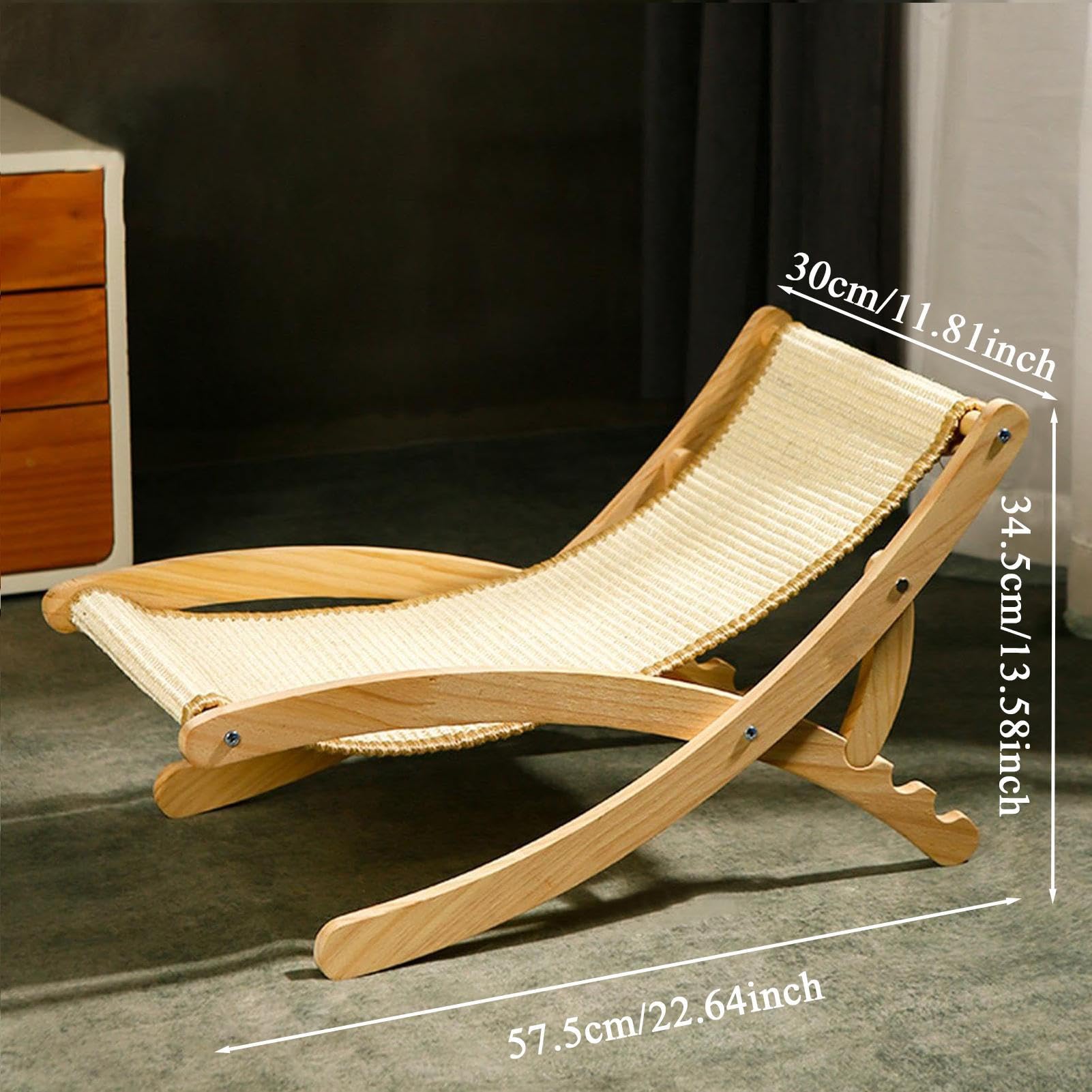 Generico Katzen Kratzstuhl | Verstellbarer Hängematten Stuhl | Klappbare Möbel für Haustiere Wohnzimmer Schlafzimmer Terrasse Tierarztpraxis | Komfort Pet Chair Katzenbett