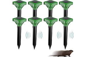 Solar Powered Mole Repellent with Ultrasonic Waves for Ridding Your Yard of Annoying Pests