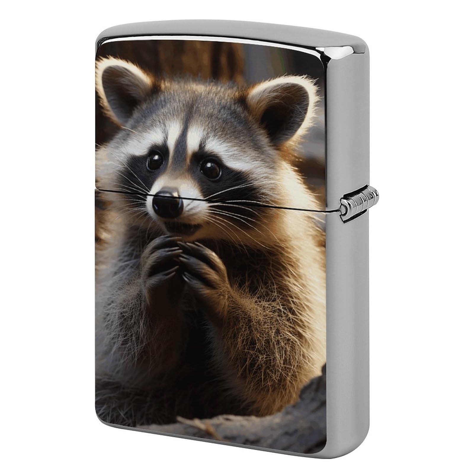 Cute Raccoon Lighter Cover for Men, Personalized Lighter Case for Birthday Gift, Flip-Top Lighters Protective Cover, Portable Lighters Shell for Outdoor, Travel