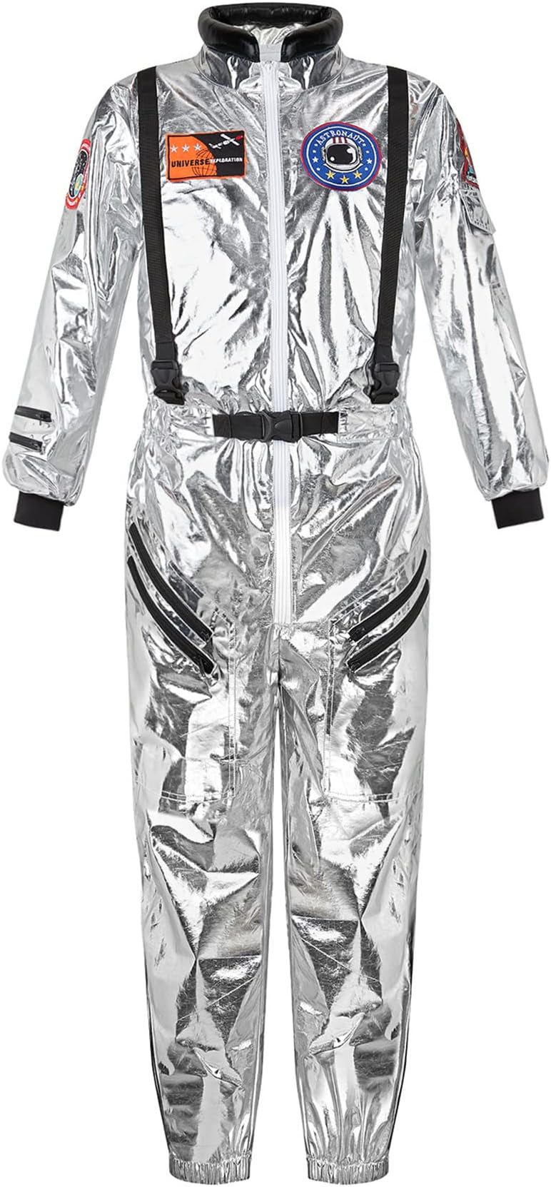 Haorugut Astronaut Costume Adult Men Astronaut Costume Women Flight Space Costume Jumpsuit