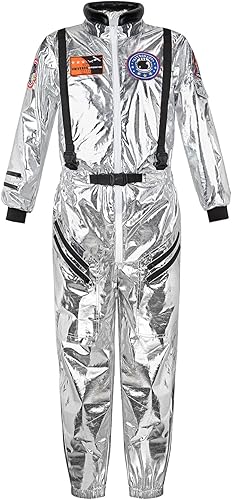 Haorugut Disfraz de astronauta para adultos, disfraz de astronauta para mujer, disfraz de espacio de vuelo