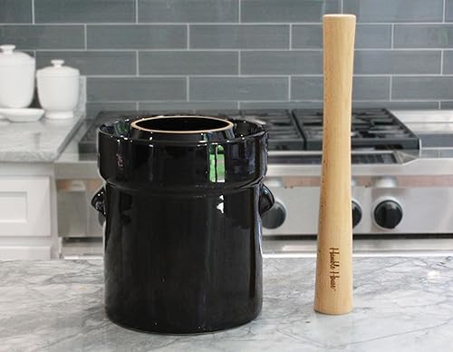 Miniatura 5 de Humble House SAUERSTOMPER Pounder de chucrut para tarros de masón Fermentación de verduras estándar de 12 pulgadas, una pieza de madera de haya