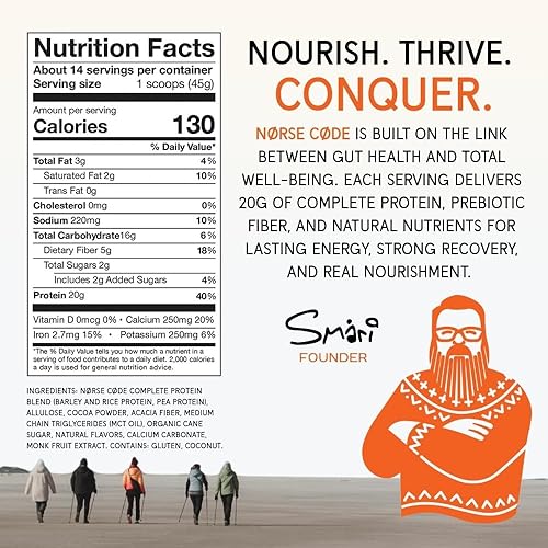 Miniatura 9 de Proteína de cebada de chocolate en polvo, 0.71 oz de proteína vegana a base de plantas, proteína de guisante, proteína de arroz, fibra prebiótica,