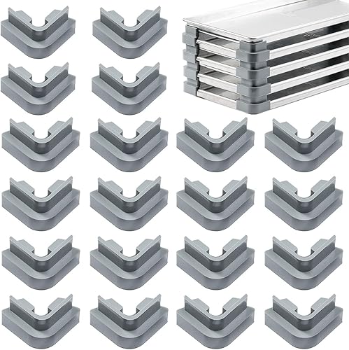 Miniatura 8 de Apiladores de bandejas de silicona para bandejas de secado de congelación derecha de cosecha, 16 piezas de accesorios para secadora de congelación,