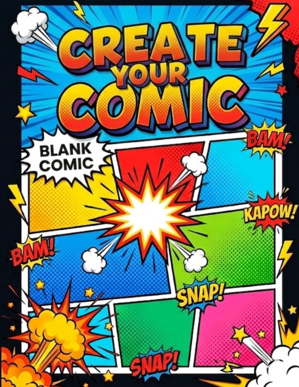 CREATE YOUR COMIC: BLANK COMIC. BLANK PANEL BOOK TO DRAW YOUR OWN STORIES