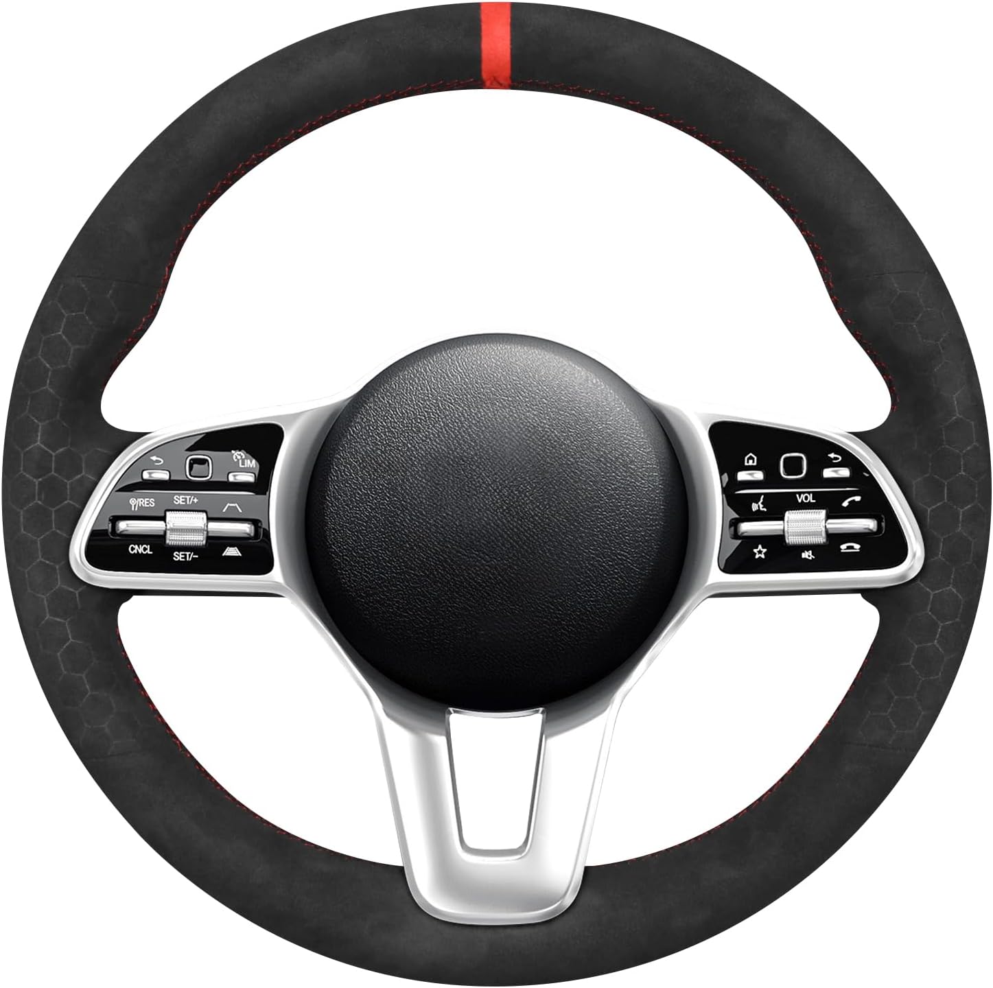 MEWANT Steering Wheel Cover for Mercedes-Benz A-Class 2018 2019 / B-Class 2019 / C-Class 2019 / E-Class 2019 / CLS-Class 2018 2019 / GLE-Class 2020 / EQC 2020 / C-Class Steering Wheel Cover