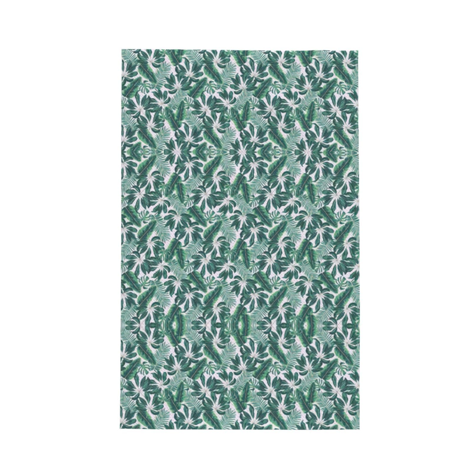 XXahnbm Mixed Tropical Leaves Plain Print Waffle Kitchen Towel,Absorbent Hand Towel