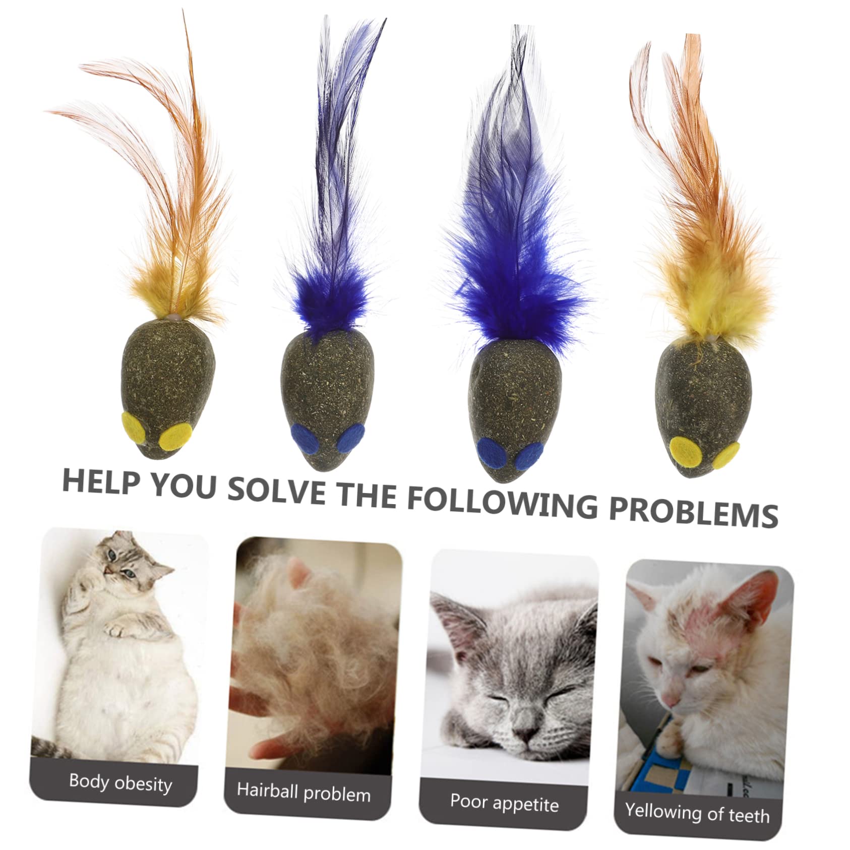 FRCOLOR 16 Piezas Juguetes para Gatos Juguetes para Mascotas Gatitos Juguete Hierba gatera Juguete para Gatos Gato de apartamento Gato Juguetes chirriantes para Mascotas Modelo de ratón