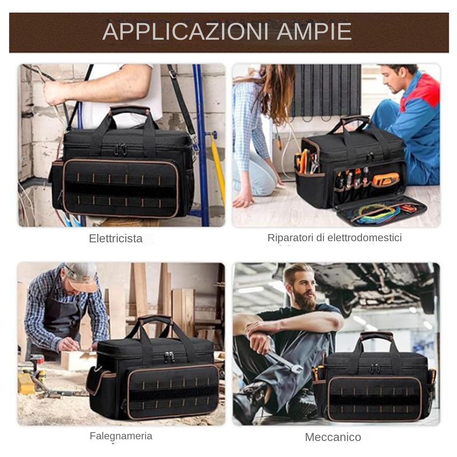 Organisateur de Sac à Outils Ceinture d'Organisation à Grande Capacité