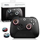 8Bitdo Ultimate 2 Bluetooth Controller (TMR Joystick Update), RGB Fire Ring, Switchable Hall Effect/Tactile Triggers, Vibration and Motion Control for Switch/Switch 2, Windows PC (Black)
