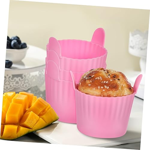 Miniatura 7 de 4 moldes de silicona para muffins antiadherentes para hornear cupcakes y muffins de calor, silicona para hornos, freidoras de aire fáciles