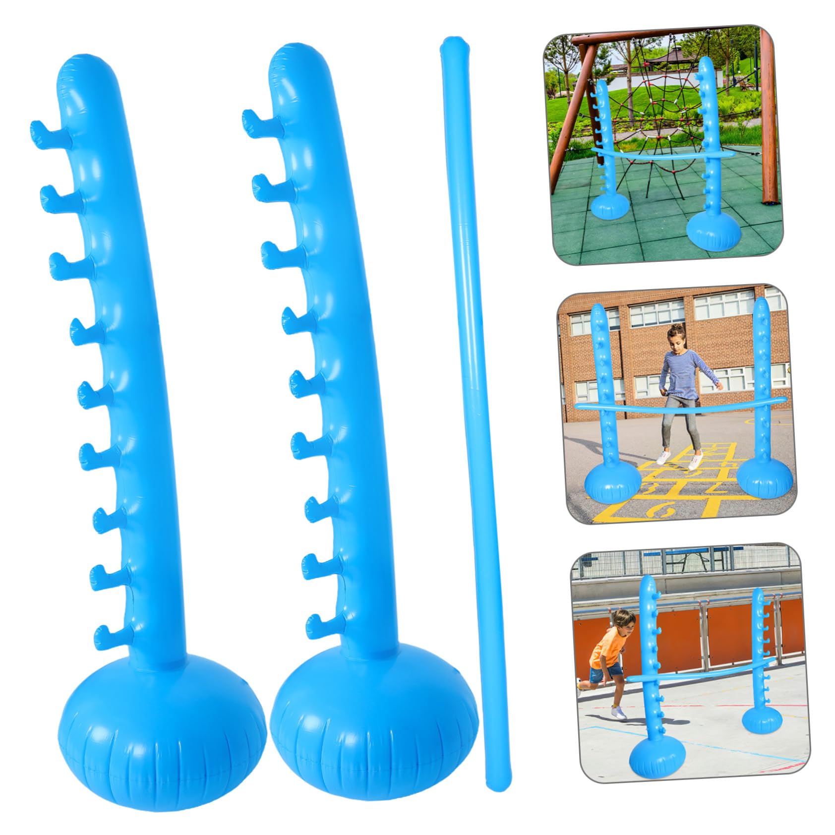 BESTonZON Aufblasbarer Limbo Stick Kinder Hüpfspiel Pvc Material Bunt Interaktives Gartenspiel Party Outdoor Indoor Motorikförderung