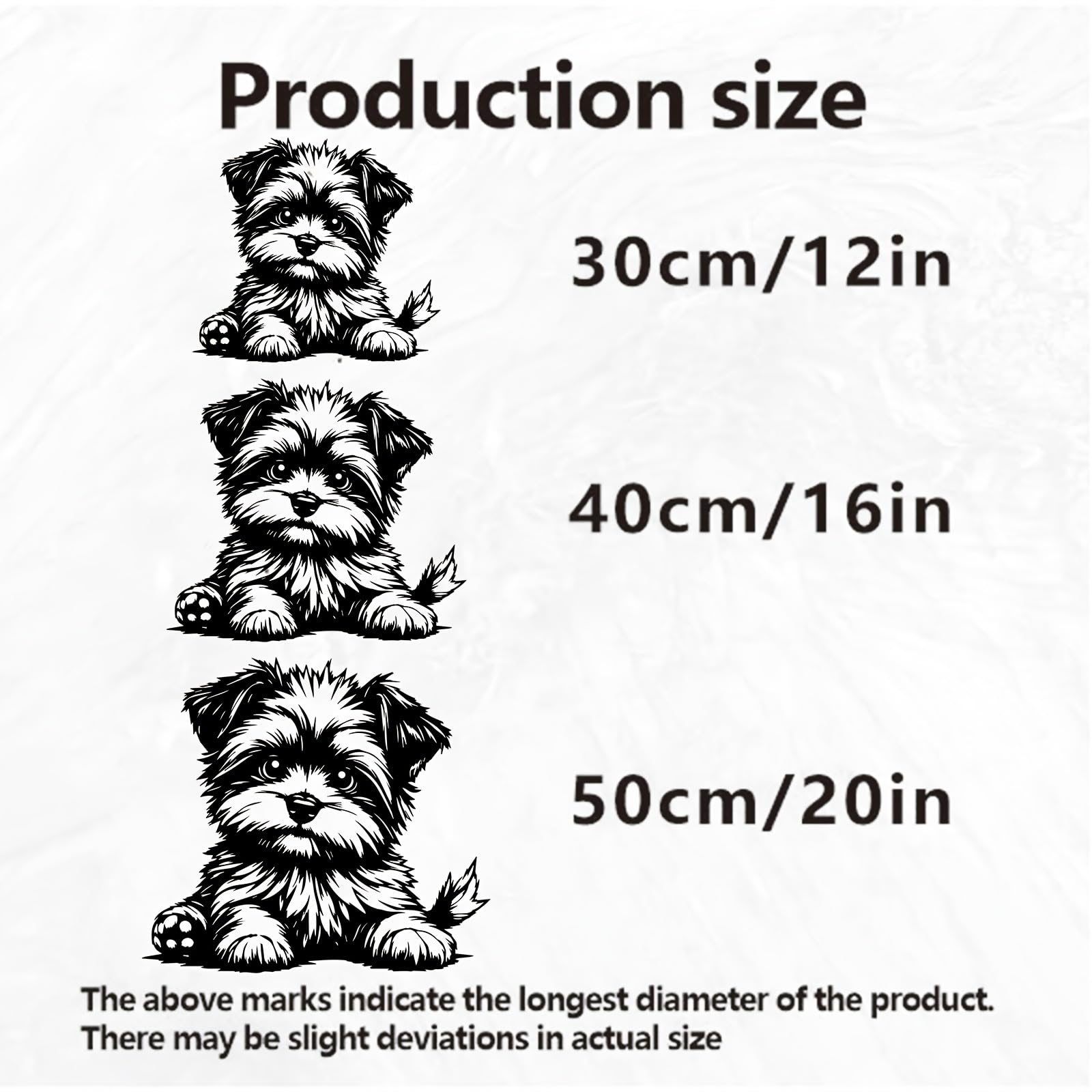 Generico Decoración de pared abstracta contemporánea de Metal con diseño de Yorkshire Terrier de dibujos animados - Hierro Retro Resistente a la Sal para interiores y exteriores, hogar
