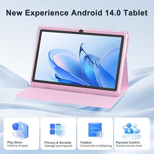 Miniatura 2 de Tablet Android 14.0 de 7", RAM 8GB (3+5 Expand) + 32GB ROM, Tabletas con cámara dual, pantalla IPS de 1024 x 600, expansión de 1TB, Tablet con Rosa