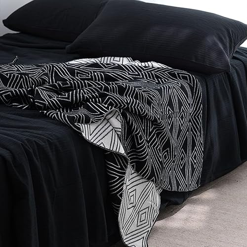 Miniatura 10 de Manta gris, moderna manta a rayas con borlas, manta tejida suave bohemia para sofá, cama y sala de estar, para todas las estaciones (47.5 x 60