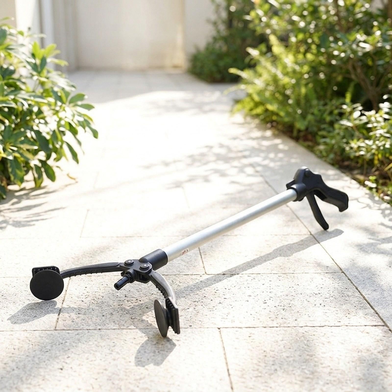 Pinza Raccogli-rifiuti Robusta in Metallo con Funzione di Bloccaggio, Strumento Ergonomico per Raggiungere Rifiuti E Piccoli Oggetti, Adatta per, 26 cm x 80 cm