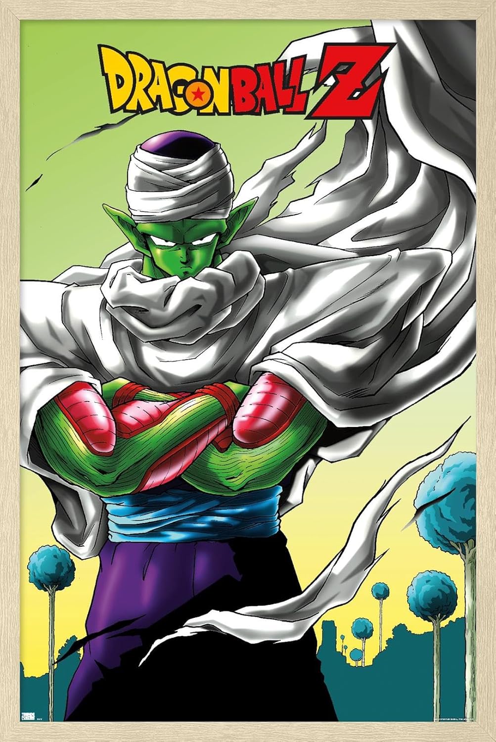Trends International Dragon Ball Z - Piccolo Wall Poster, 22.375" x 34", Premium Poster & Mount Bundle