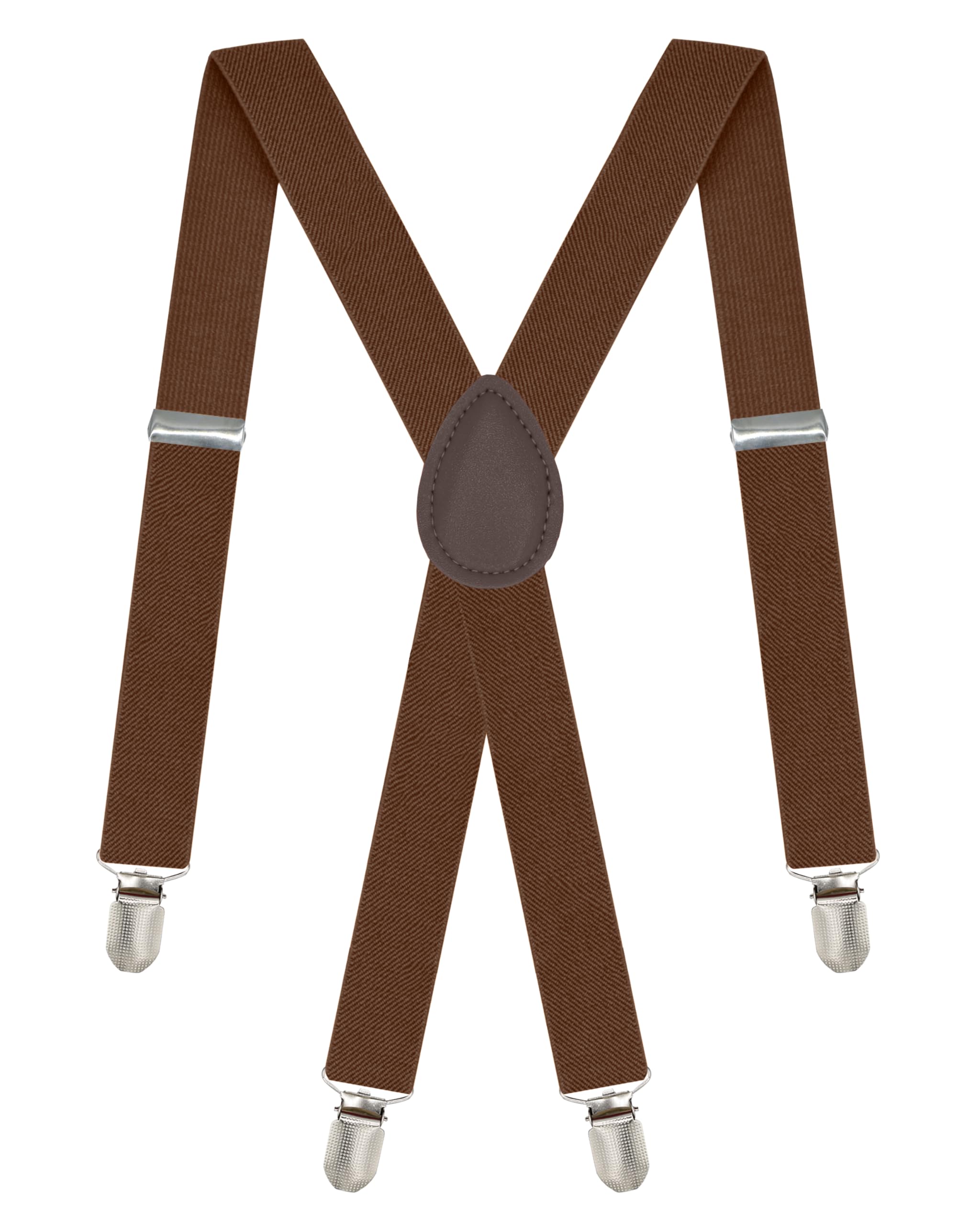 Dibi Suspenders for Men - Adjustable X back Suspender with 4 Strong Clips