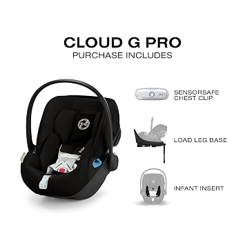 CYBEX Cloud G Pro Comfort Extend Infant Car Seat - Moon Black