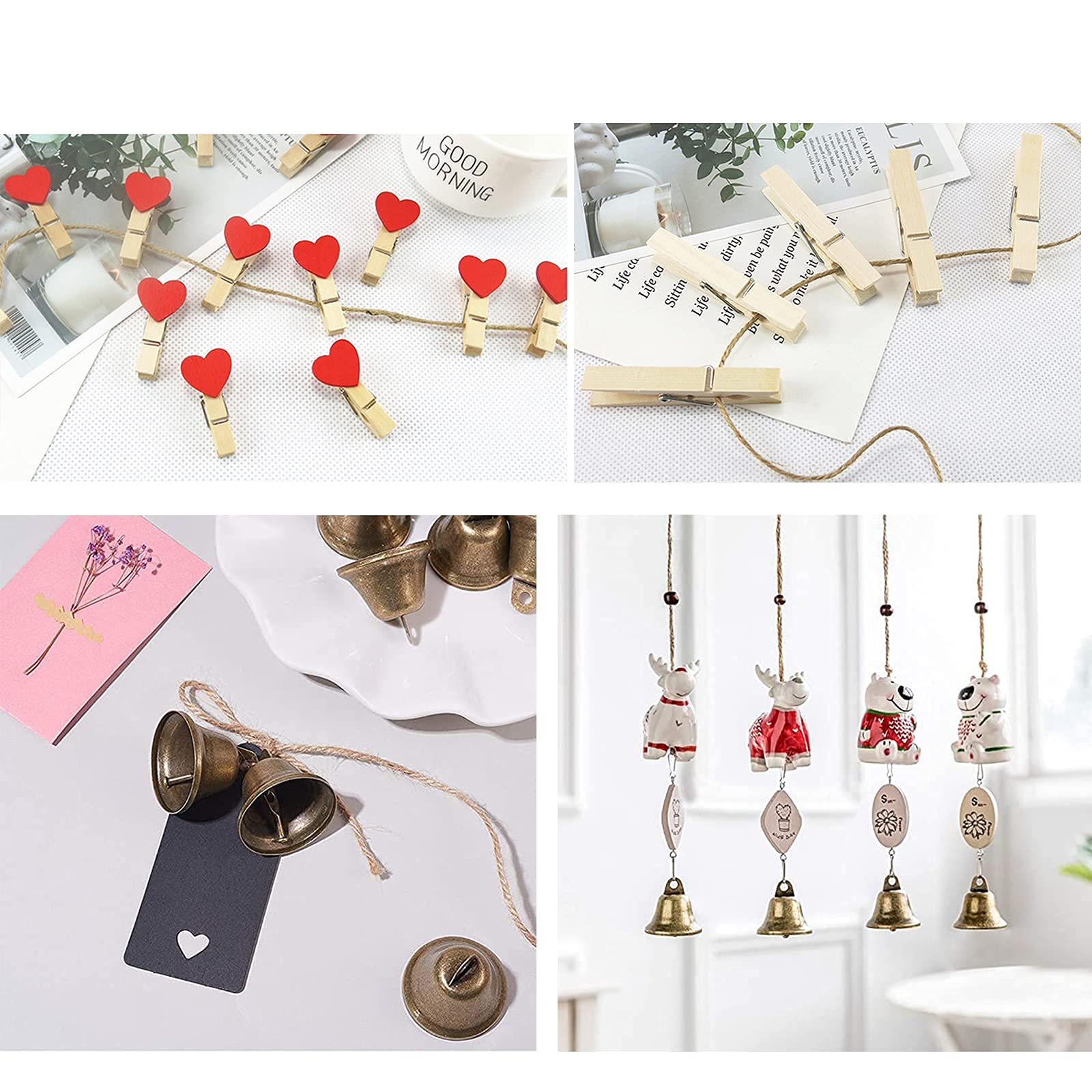 BELLE VOUS Clochettes Vintage (35 Pcs) - 4 x 3.5 cm Cloche Vintage Bronze Grelot