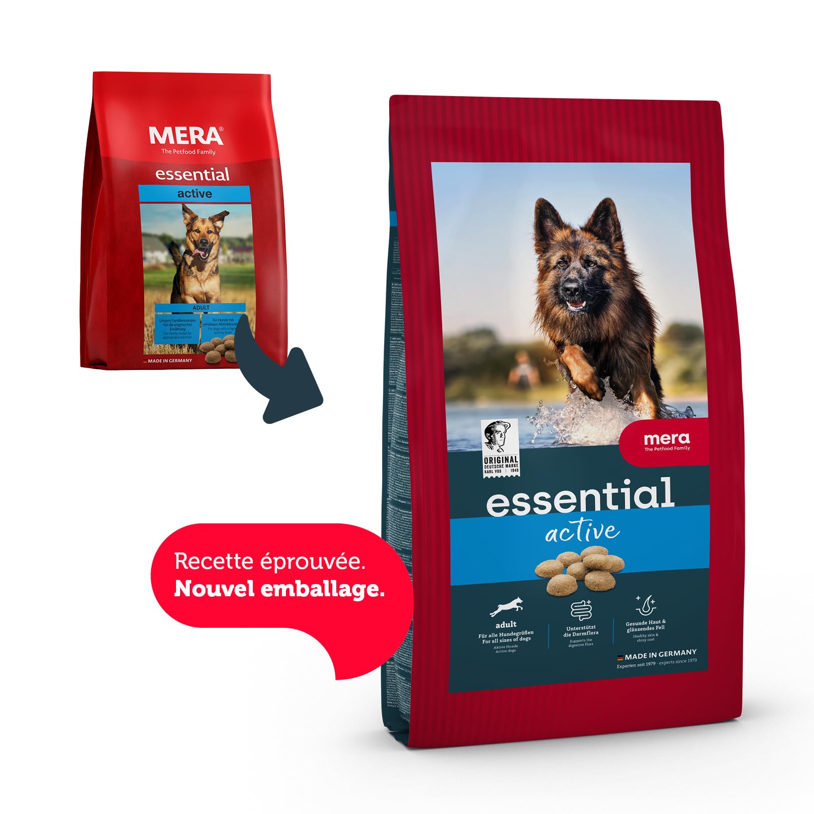 Mera 61550 Karma dla Psów Active XL 12,5 kg dla Dorosłych Psów o Wysokim Poziomie Aktywności