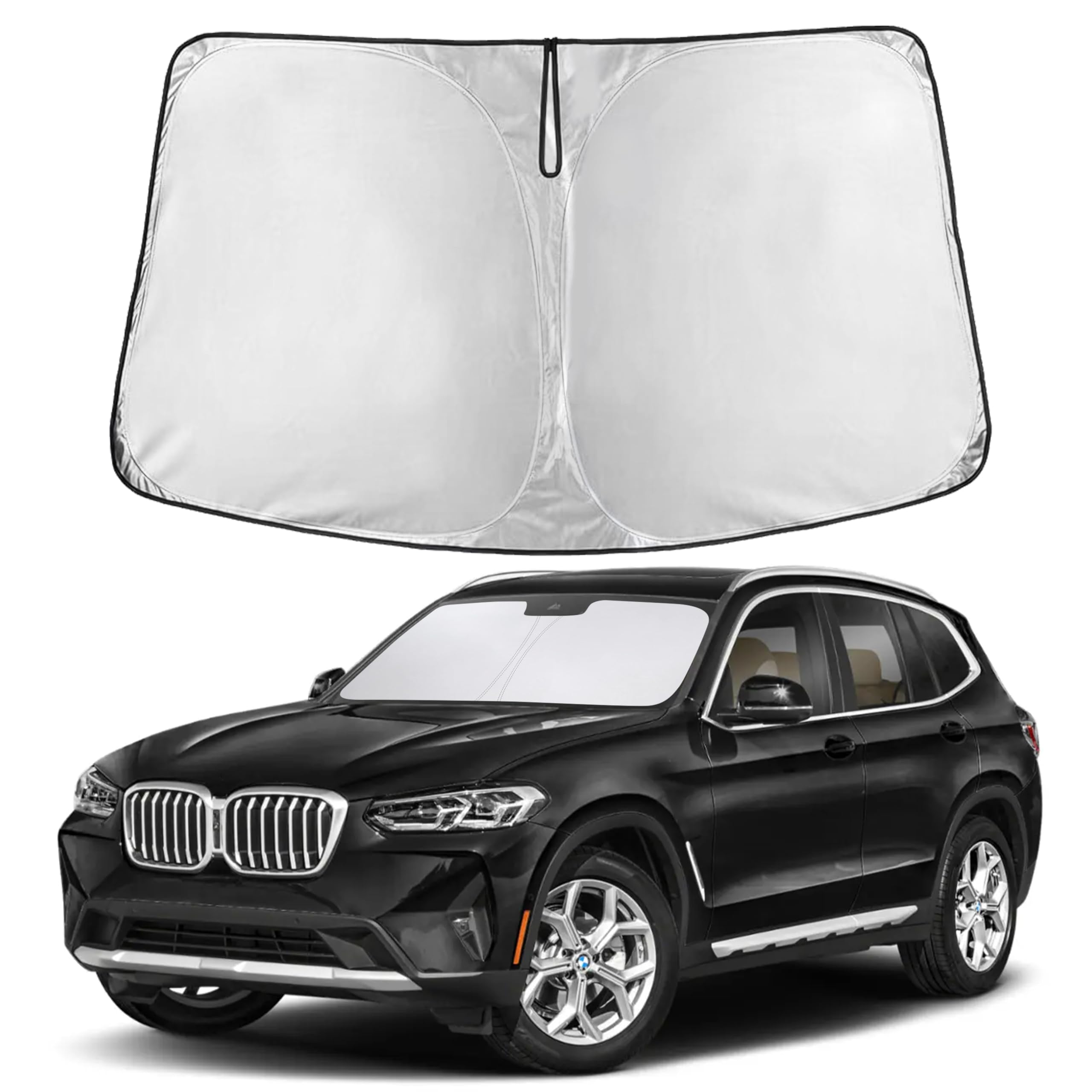 Photo 1 of EcoNour Windshield Sunshade Compatible for BMW X3 2018-2024, 2025, 2026 Including sDrive30i, xDrive30i, M40i, and Hybrid Trims, Sun Visor for Front Window Sun Shade Cover, Car Accessories